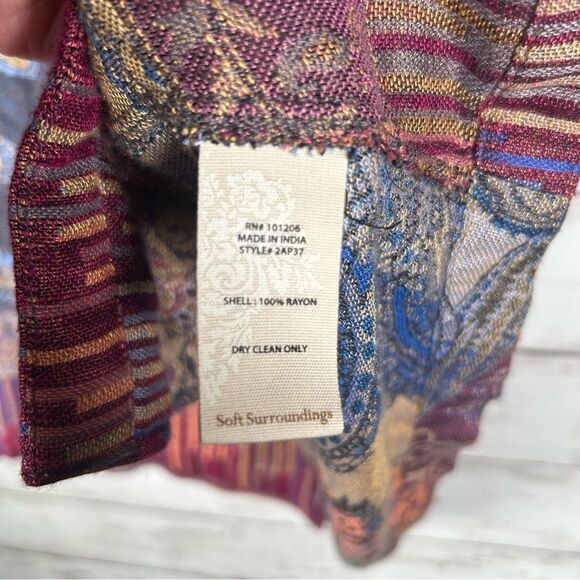 SOFT SURROUNDINGS Paloma Relaxed Jacket Vintage Paisley Rayon S NWT $109 - Picture 9 of 10